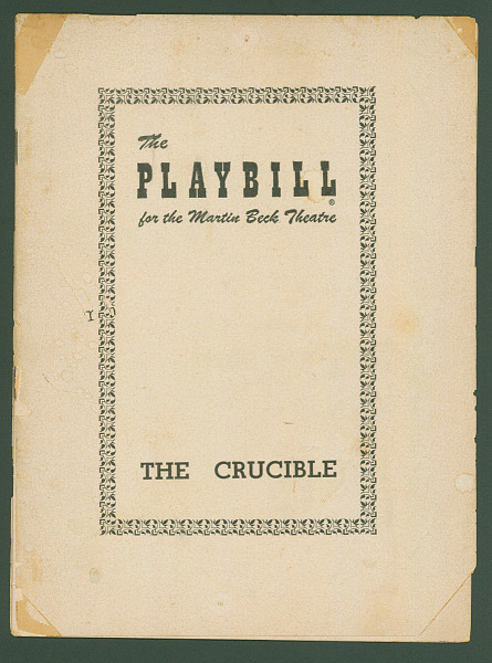 The Crucible playbill